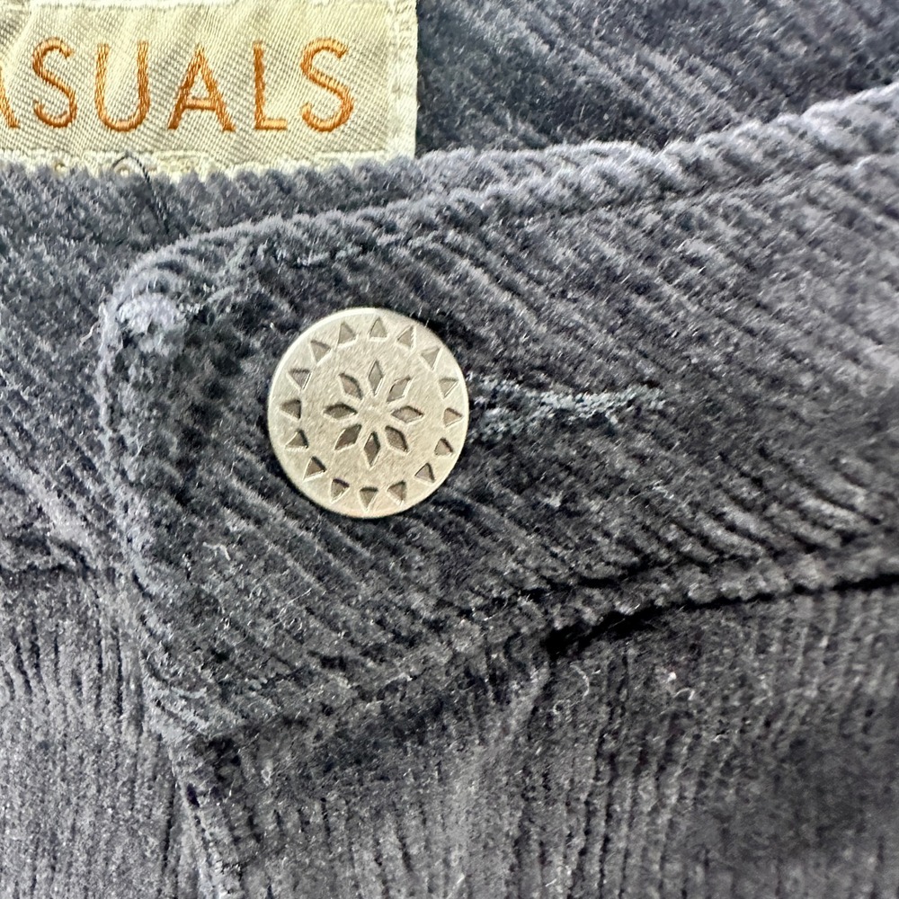 Cabelas Corduroy Pants Women 12 Black Straight Leg 5 Pocket Casual Academia - Picture 9 of 16
